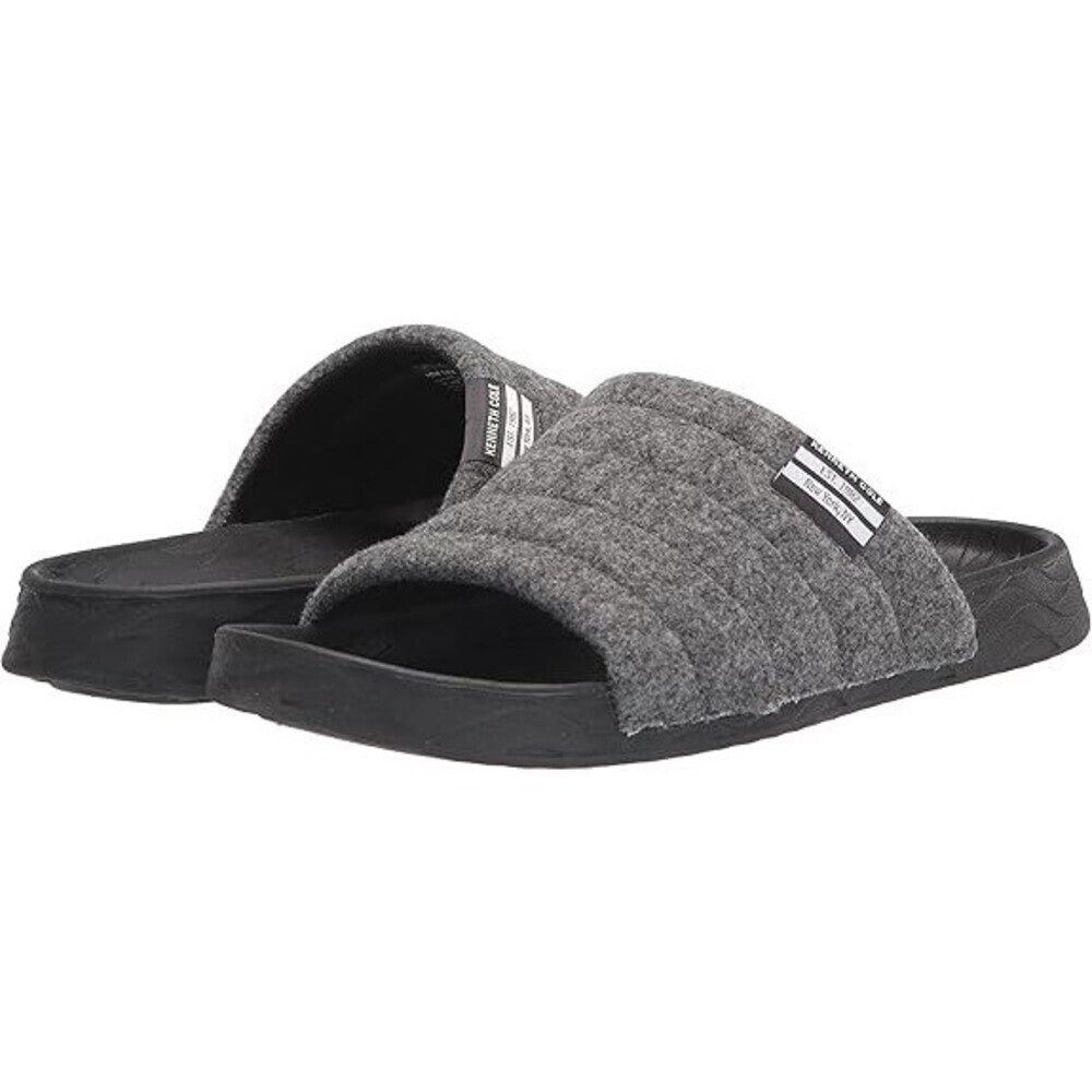 Kenneth Cole Nova Sandals Men's US 8 Gray Quilted Comfort Slip On Slide JOBB1280